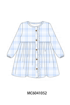 Blue Plaid Ruffle Dress