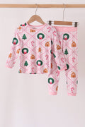 Pink Christmas Tree Bamboo Mom&me Pajama Set