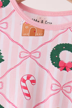 Pink Christmas Tree Bamboo Mom&me Pajama Set
