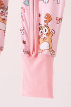 Pink bluey bamboo romper