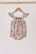 Pumpkin Embroidery Ruffle Bubble