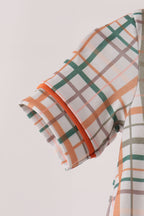 Pumpkin Embroidery Plaid Bubble
