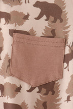 Brown camouflage pocket jogger set
