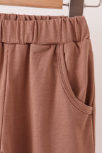 Brown camouflage pocket jogger set