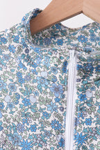Teal floral print mom&me skorts set