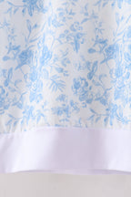 Blue floral print mom&me pants set