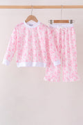 Pink floral print mom&me pants set