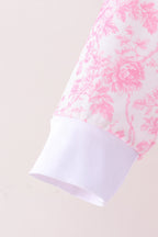 Pink floral print mom&me pants set