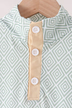 Khaki Geo Diamond pants set