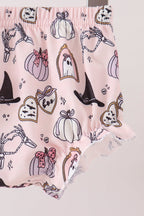 Purple spooky embroidery bloomer set