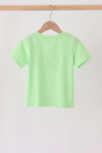 Green Jack-O-Lantern embroidery top
