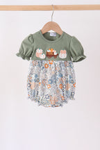 Green pumpkin french knot bubble