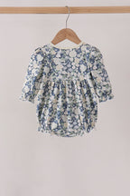 Vintage Floral Smocked Ruffle Bubble