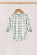 Sage plaid pocket bubble