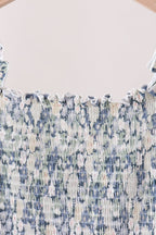 Vintage Floral Smocked Mom Dress