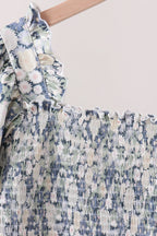 Vintage Floral Smocked Mom Dress