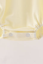Beige goose embroidery ruffle bubble