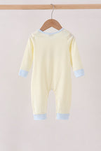 Beige goose embroidery romper
