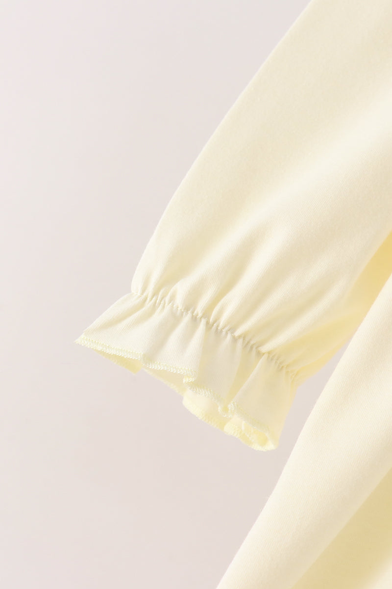 Cream smocked bow dress