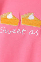 Pink sweet as pie embroidery ruffle bloomer set