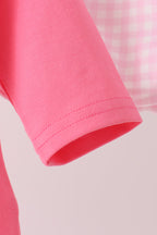 Pink sweet as pie embroidery ruffle bloomer set