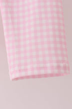 Pink sweet as pie embroidery ruffle pants set