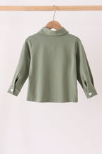 Green Pocket Button Down Shirt
