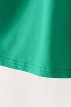Green christmas tree bow applique dress