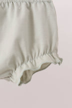 Brown turkey embroidery gingham bloomer set