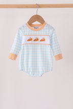 Pumpkin Pie Embroidery Gingham Bubble
