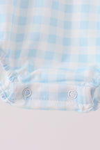 Pumpkin Pie Embroidery Gingham Bubble