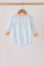 Pumpkin Pie Embroidery Gingham Bubble