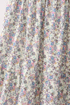 Blue floral smocked mom dress