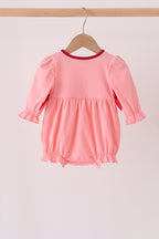 Pink turkey smocked bow bubble