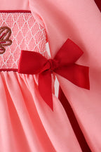 Pink turkey embroidery pants set