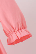 Pink turkey embroidery dress