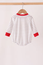 Gray Stripe Daddy's Helper Embroidery Bubble