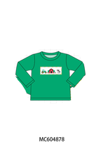 Green Farm Cow Embroidery Top