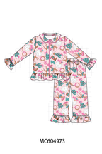 Pink Cowboy Ruffle Bamboo Pajama Set