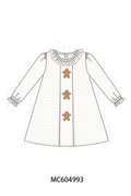 Pink Gingerbread Embroidery Ruffle Dress