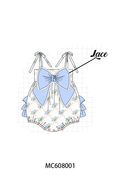 PO101 Blue hydrangea bow ruffle collection