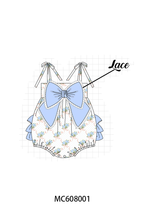 PO101 Blue hydrangea bow ruffle collection