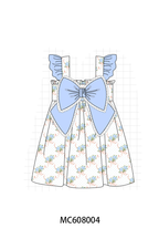PO101 Blue hydrangea bow ruffle collection