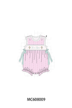 PO101 Pink&blue he is risen smocked jacquard collection