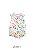 PO101 Pink floral print ruffle gingham collection