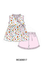 PO101 Pink floral print ruffle gingham collection