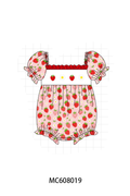 PO101 Red strawberry embroidery ruffle collection