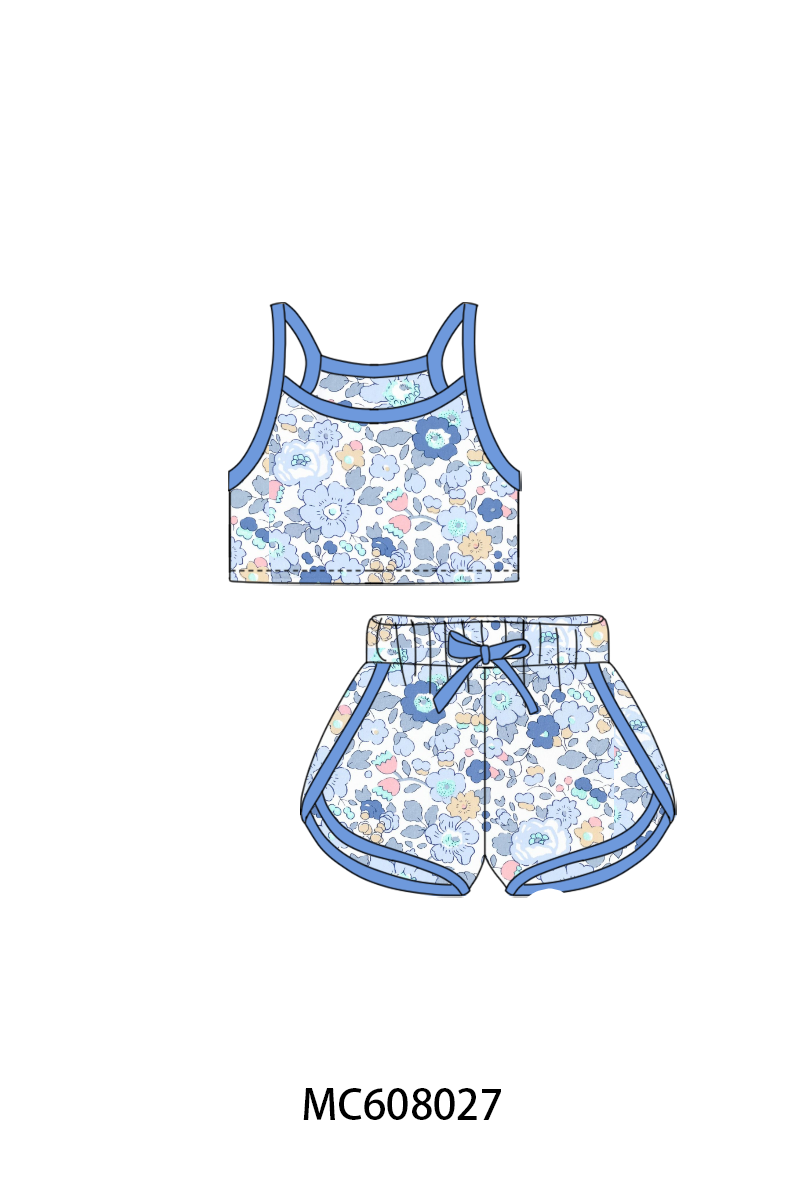 PO101 Floral farm duck print girl active set collection