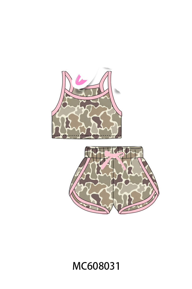 PO101 Floral farm duck print girl active set collection