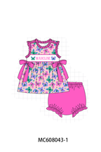 PO101 Magenta monogram embroidery ruffle collection